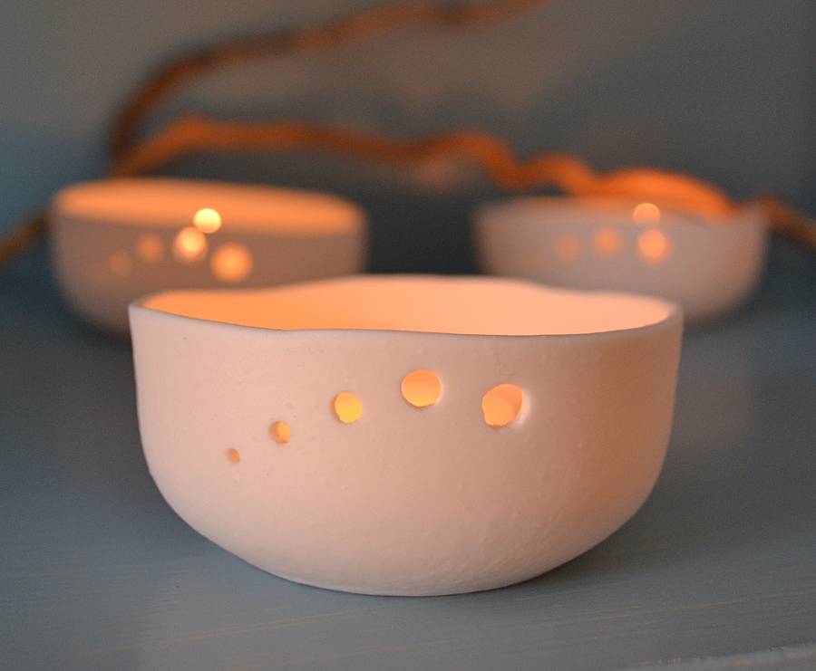 handmade ceramic tea light holder by carys boyle ceramics